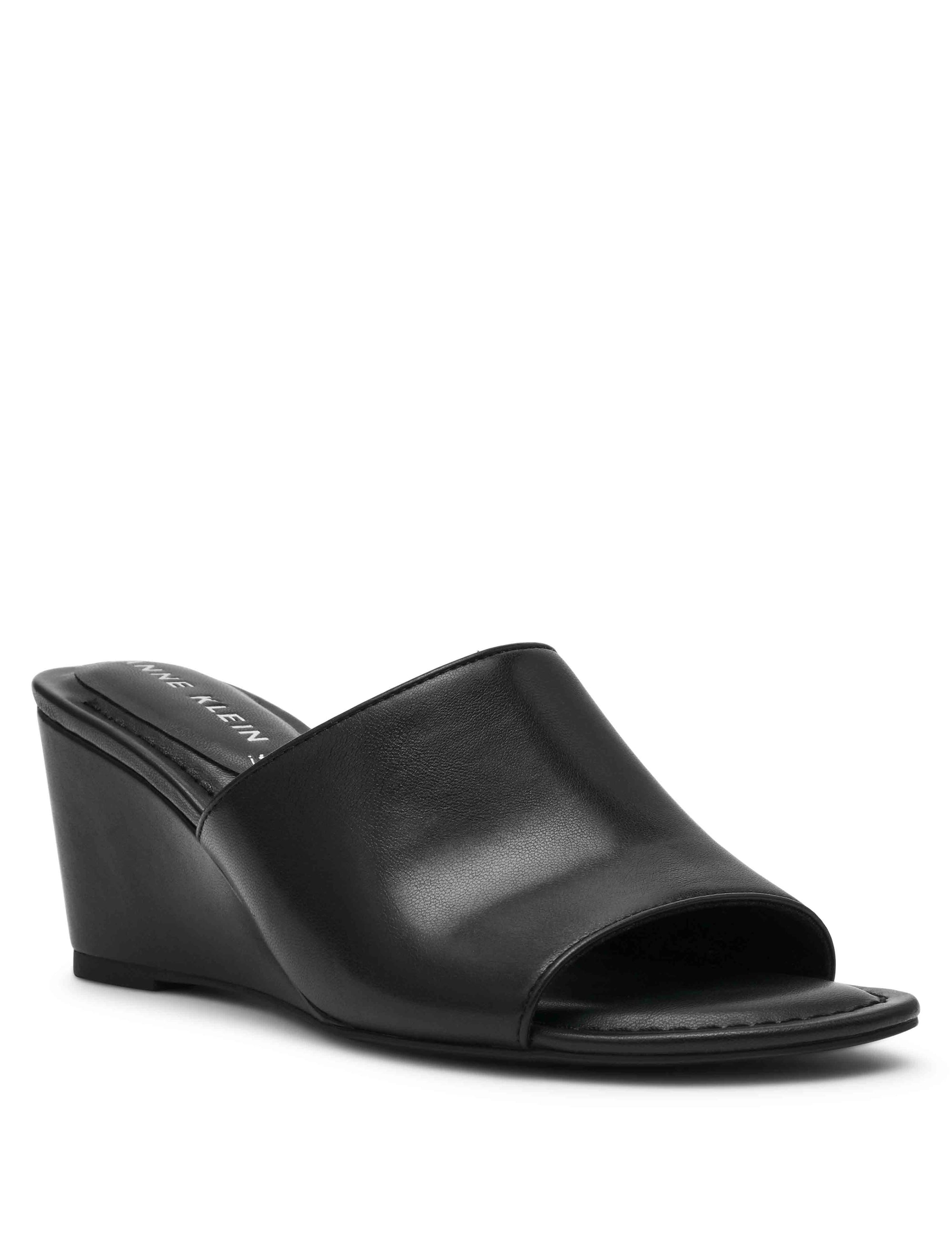 Anne Klein Black Smooth Charisma Wedge
