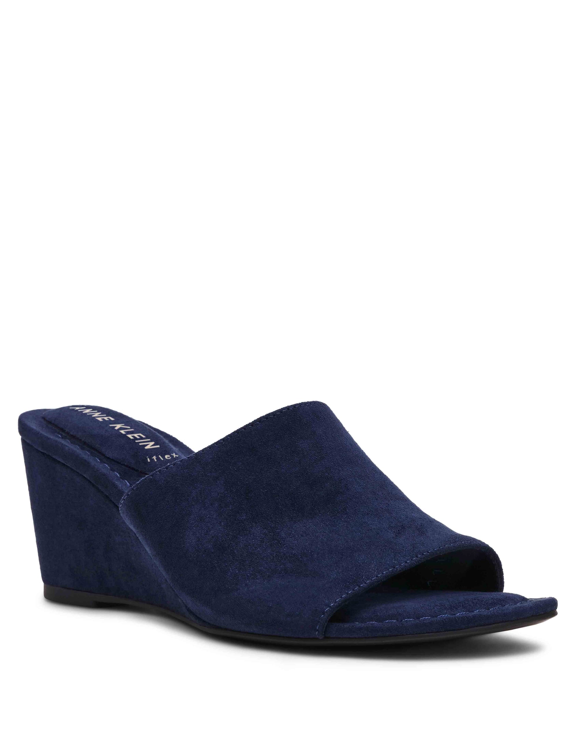 Anne Klein Navy Suede Charisma Wedge