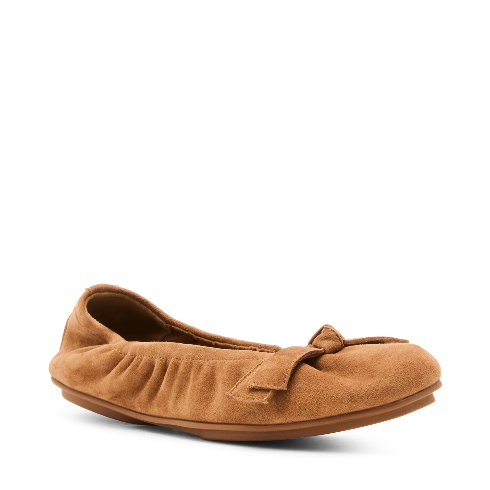 Anne Klein Taupe Microsuede Charity Ballet Flat