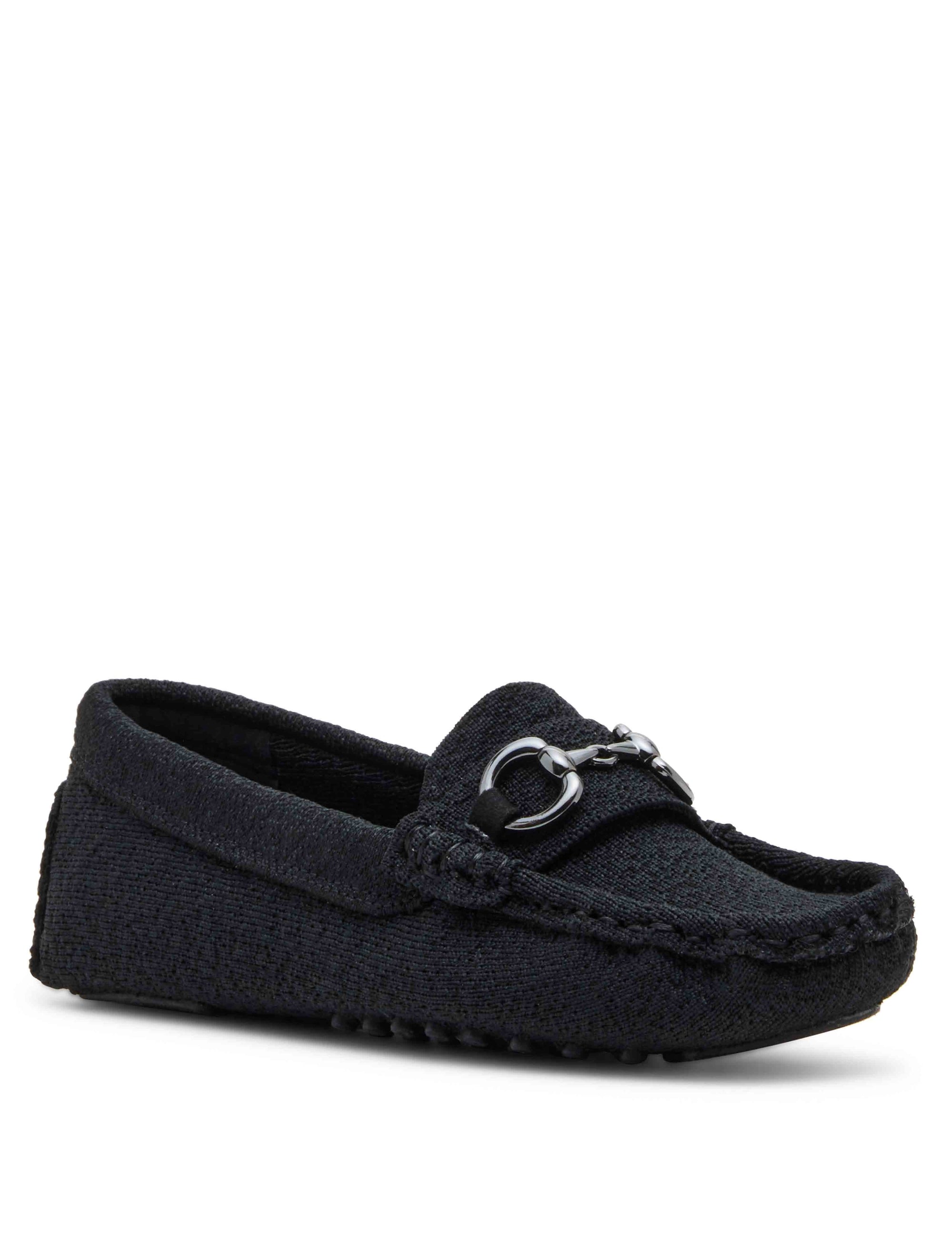 Anne Klein Nat/Blk Knit Chrystie Moccasin