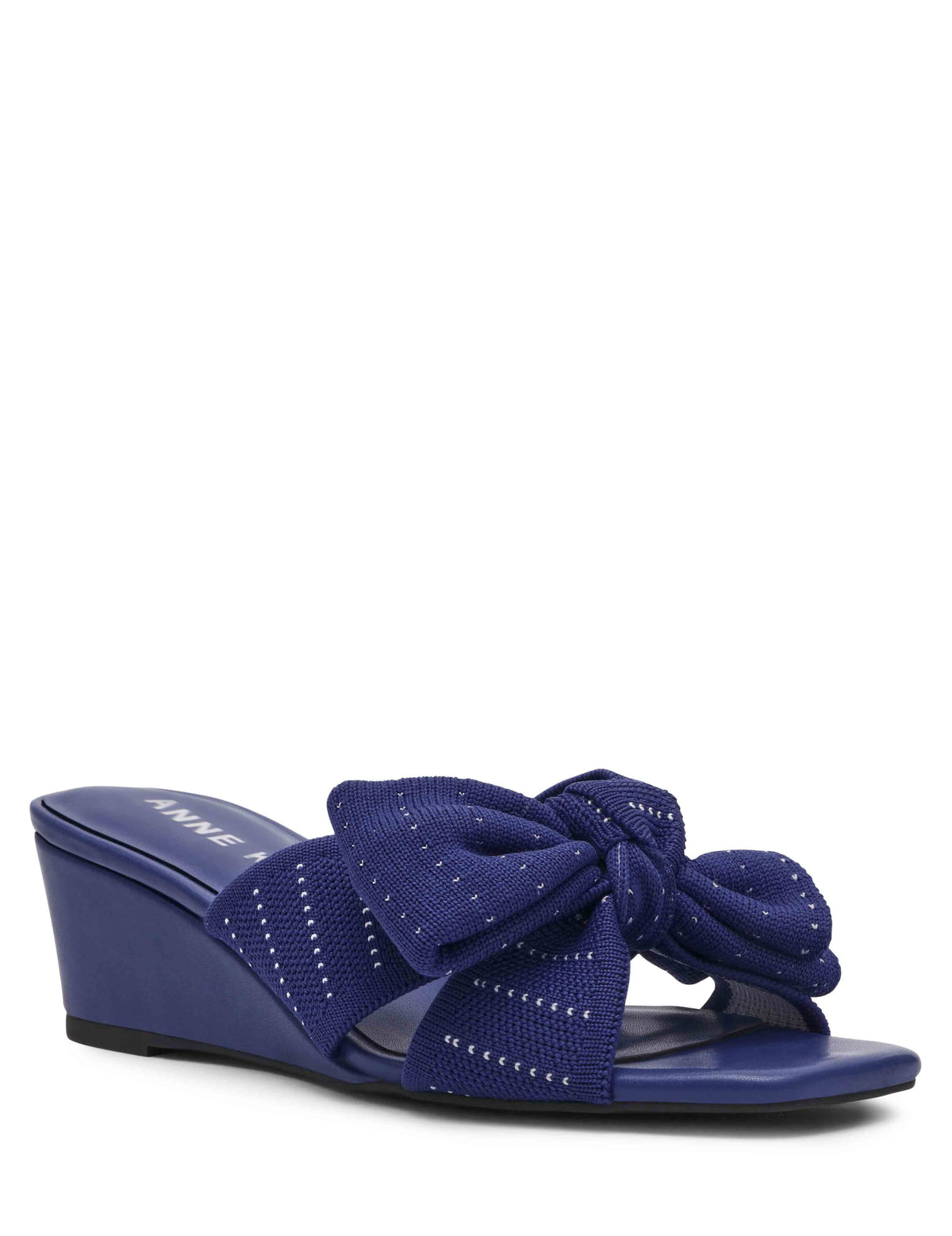 Anne Klein Navy Knit Dara Wedge