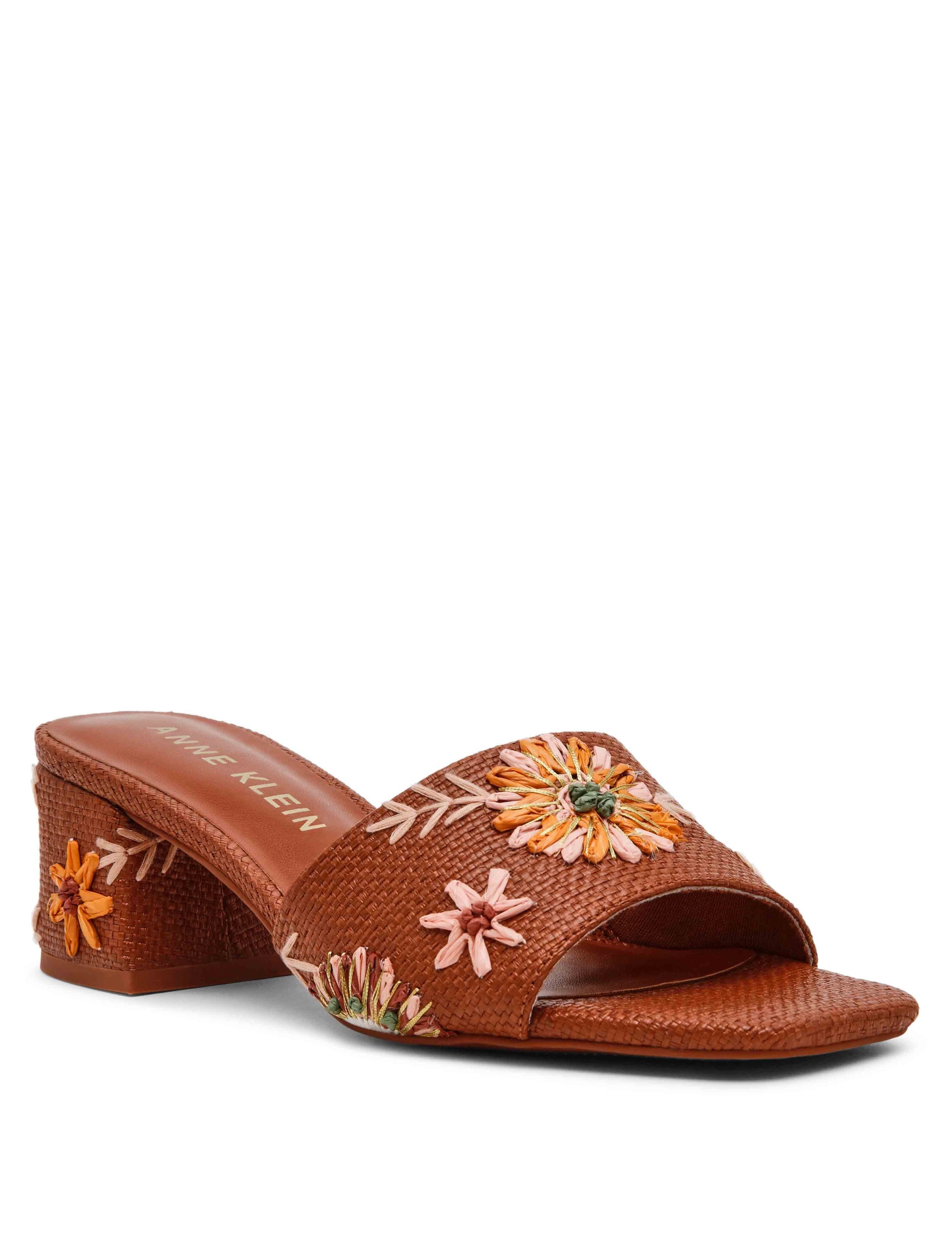 Anne Klein Brown Raffia Dolls Sandal