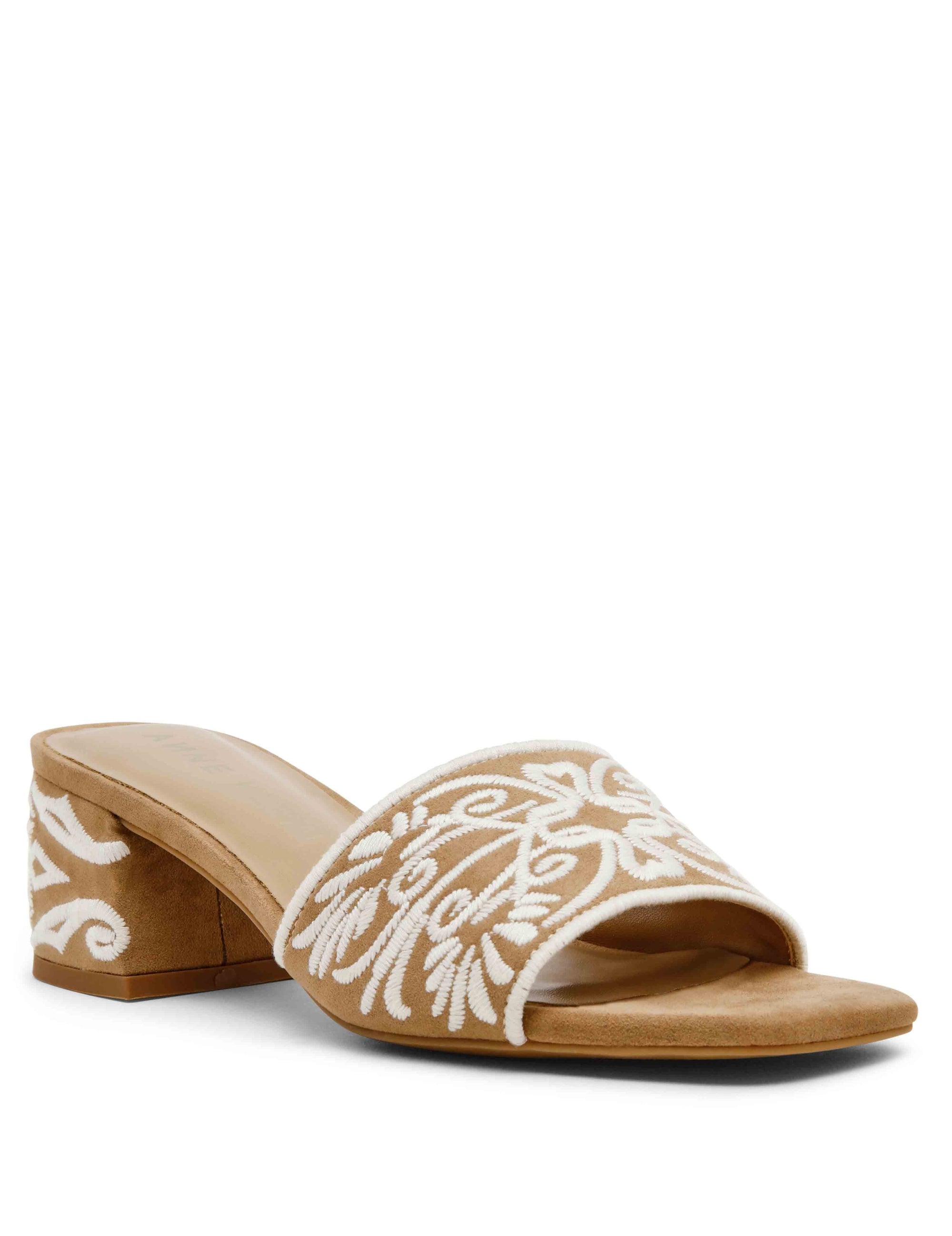 Anne Klein Sand Suede Dolls Sandal