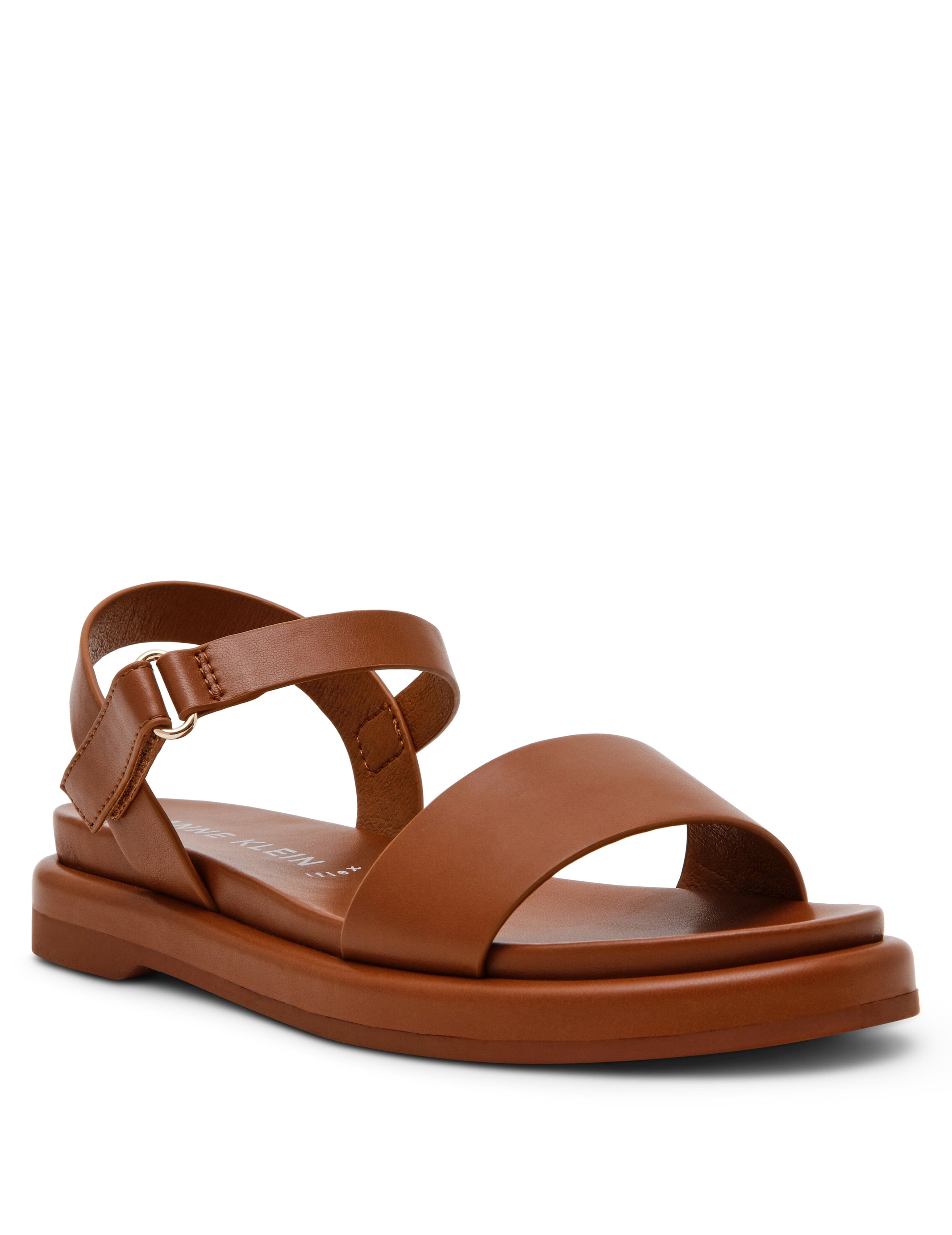 Elani Flat Sandal with Ankle Strap | Anne Klein