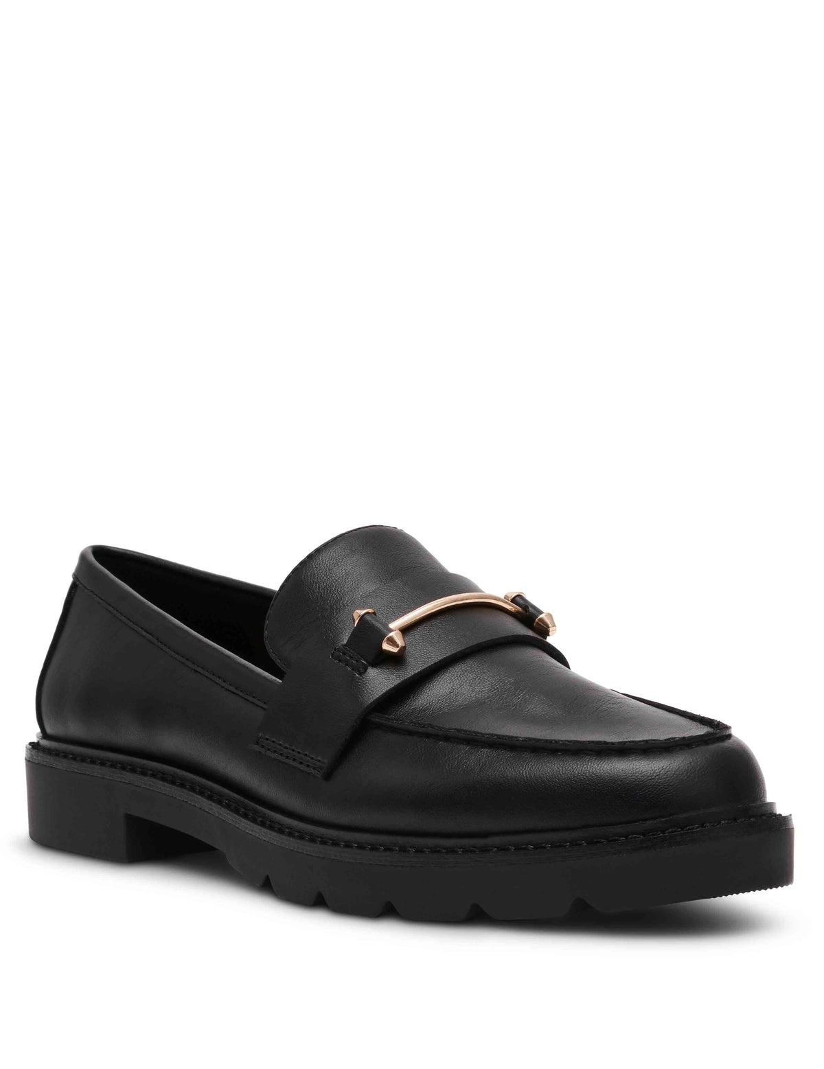 Anne Klein Black Smooth Emme Loafer