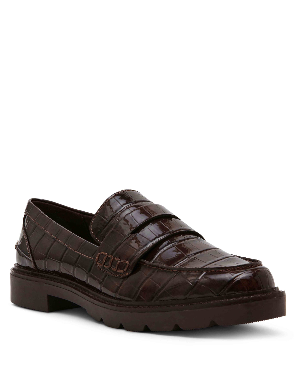 Anne Klein Brown Croc Eryn Loafer