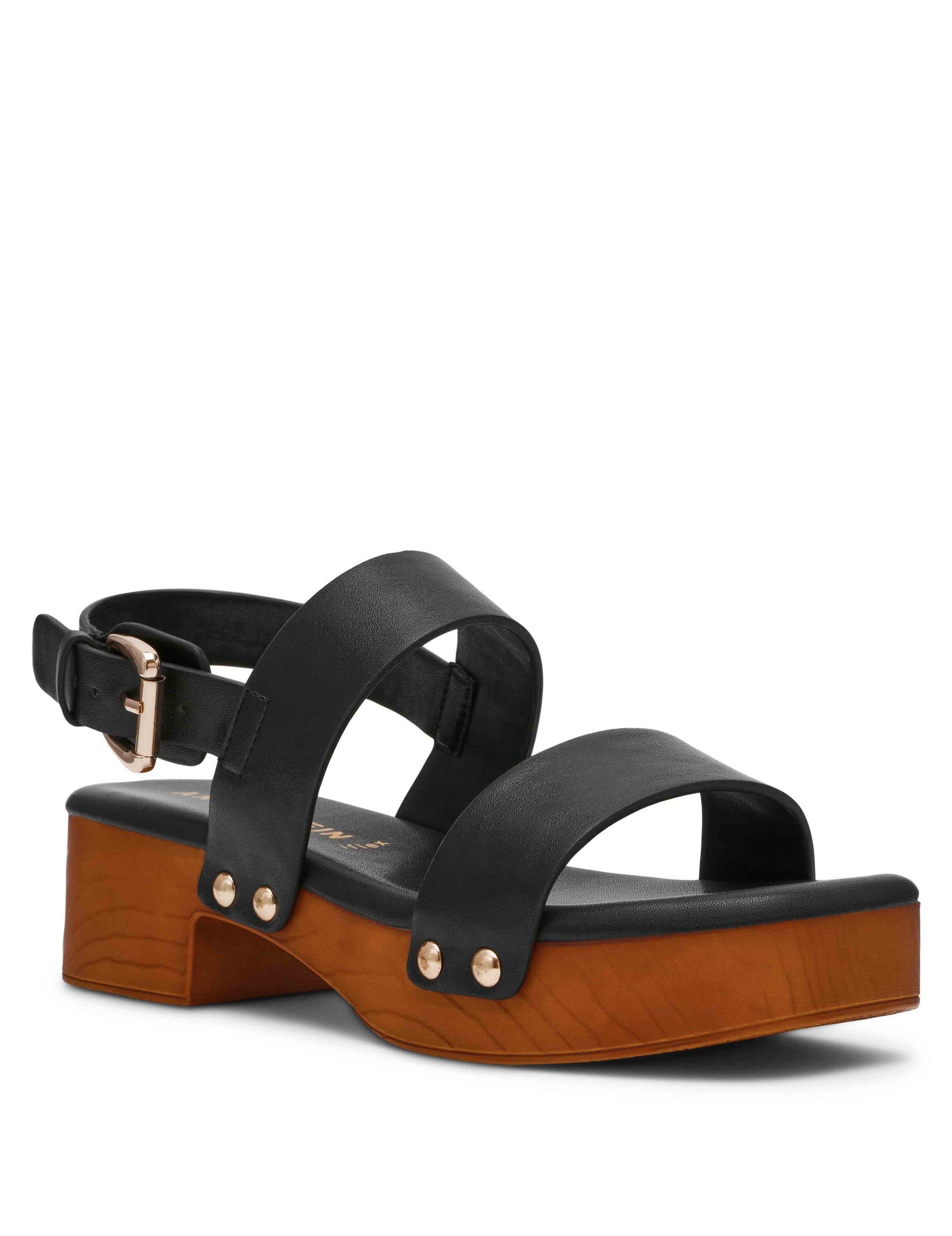Anne Klein Black Fern Sandal