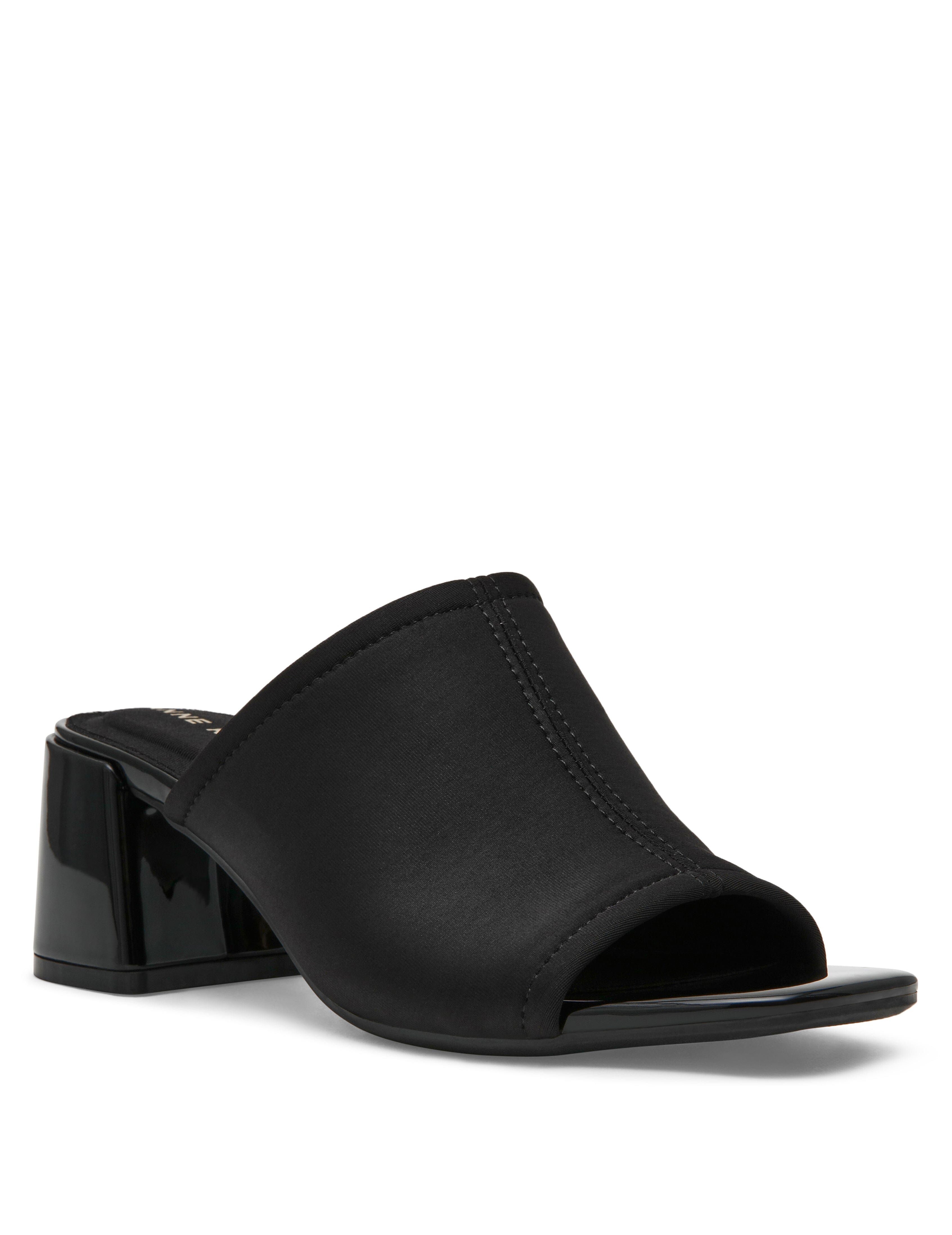 Anne Klein Flutter Sandal | Women's | Black Stretch | Size 9