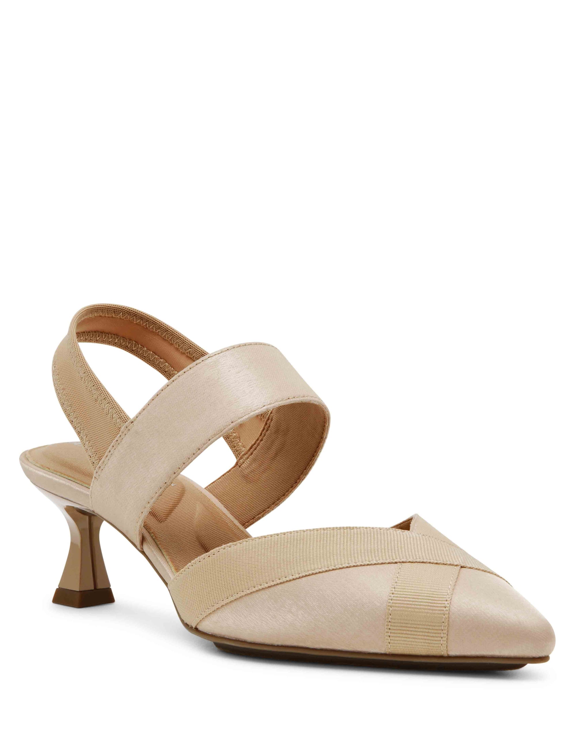 Anne Klein Natural Fabric Islander Kitten Heel