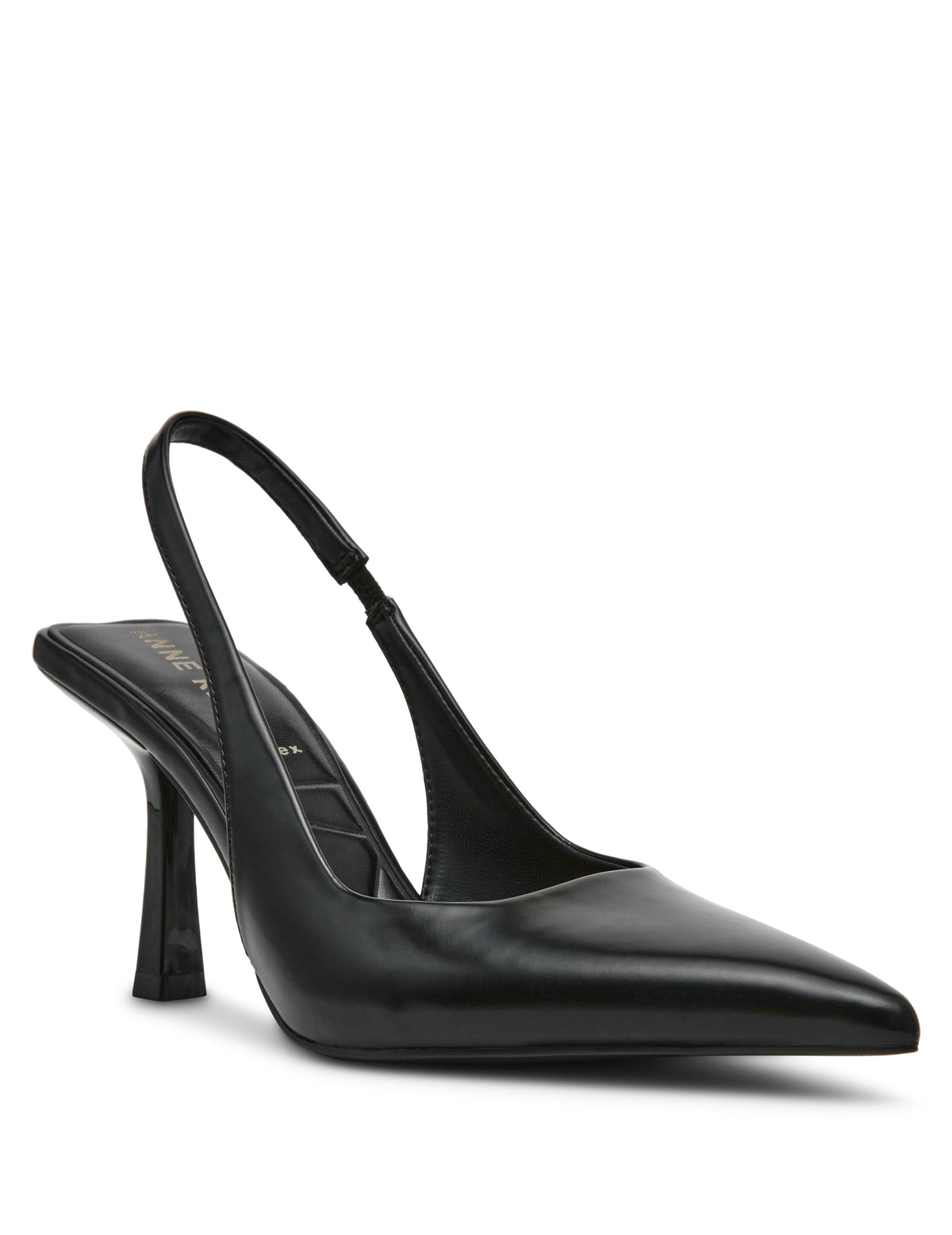 Anne Klein Black Shine Itzy Slingback Pump