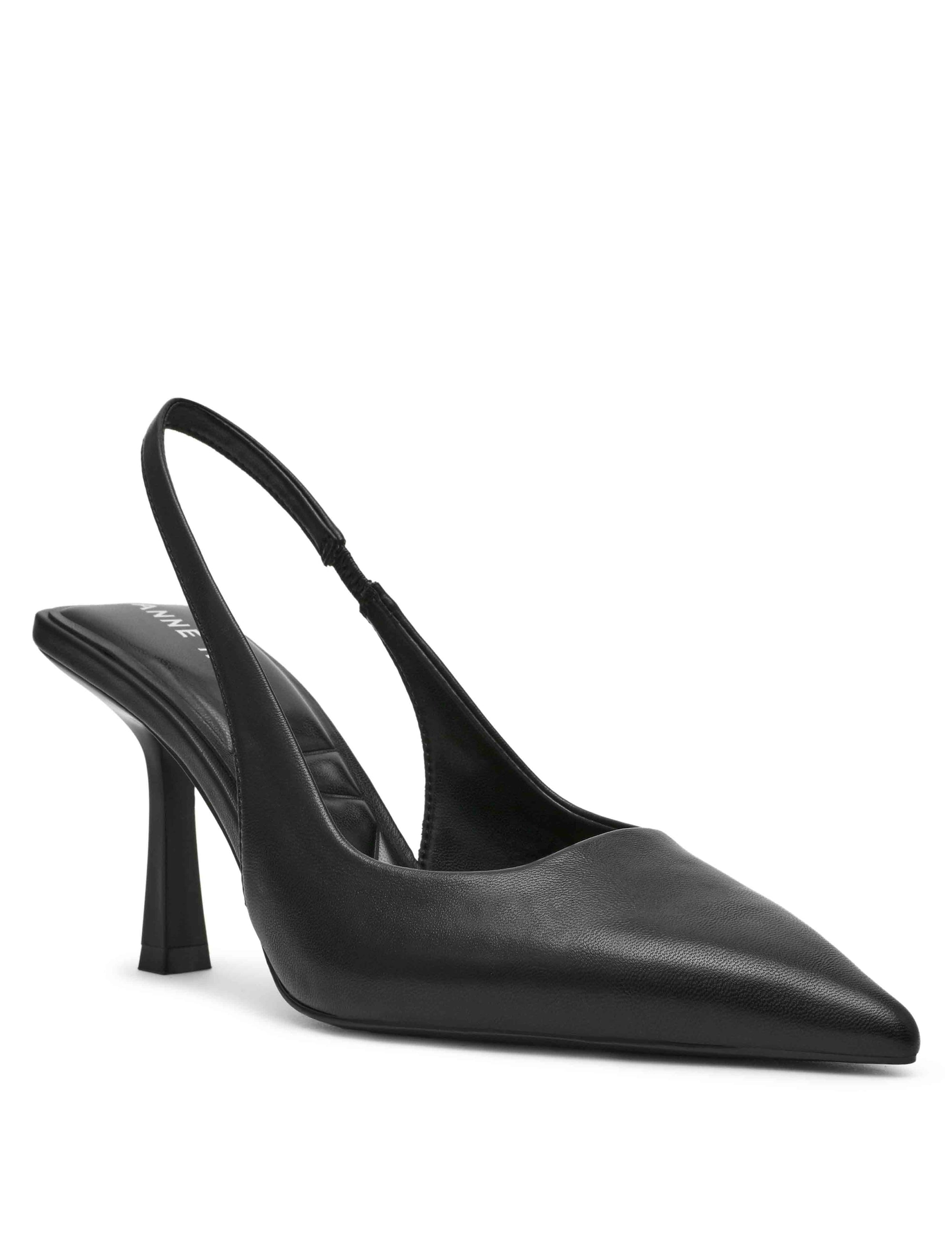 Anne Klein Black Smooth Itzy High Heel
