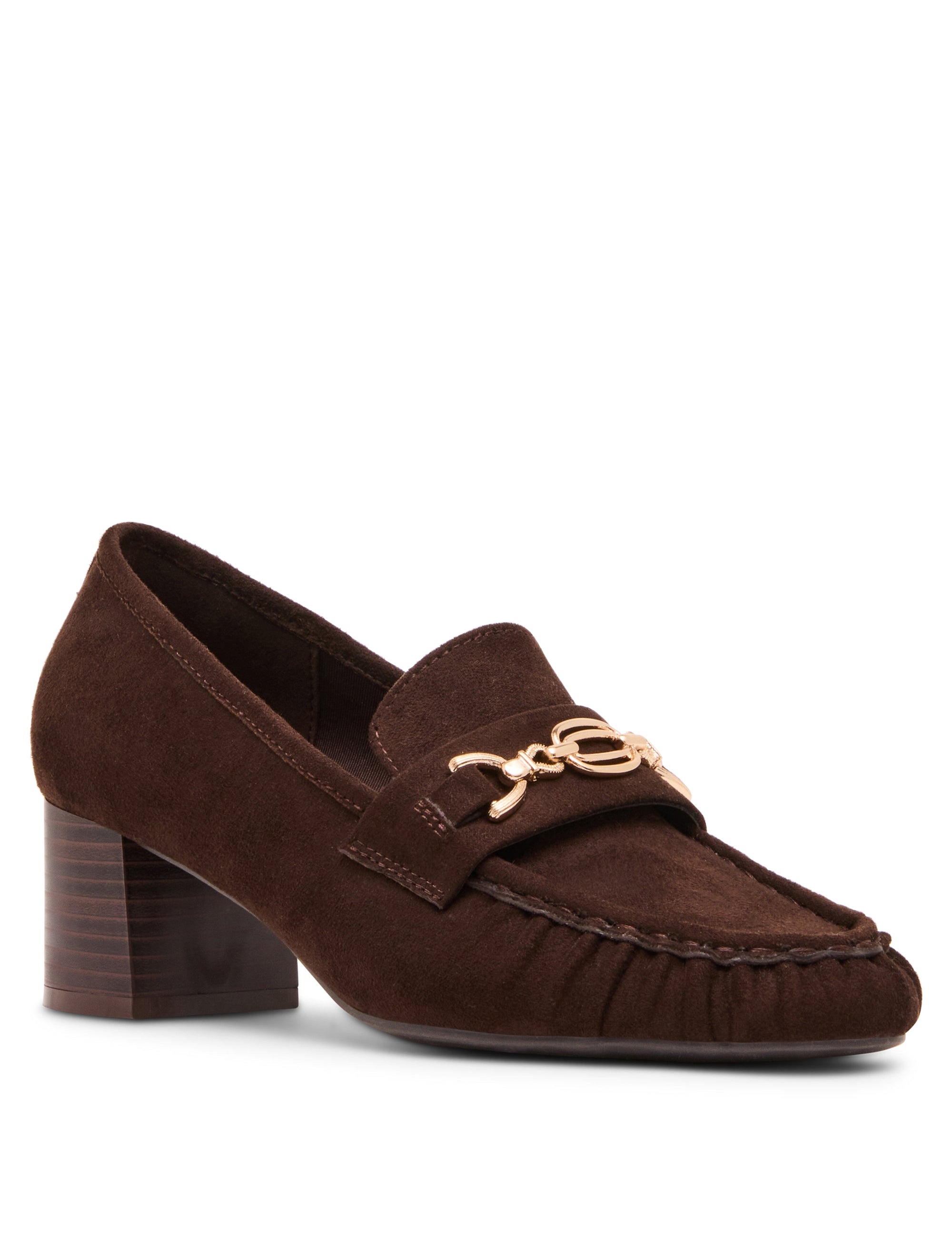Anne Klein Brown Microsuede Karin Dress Loafer