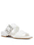 Anne Klein White Raffia Lillie-Crystal Sandal