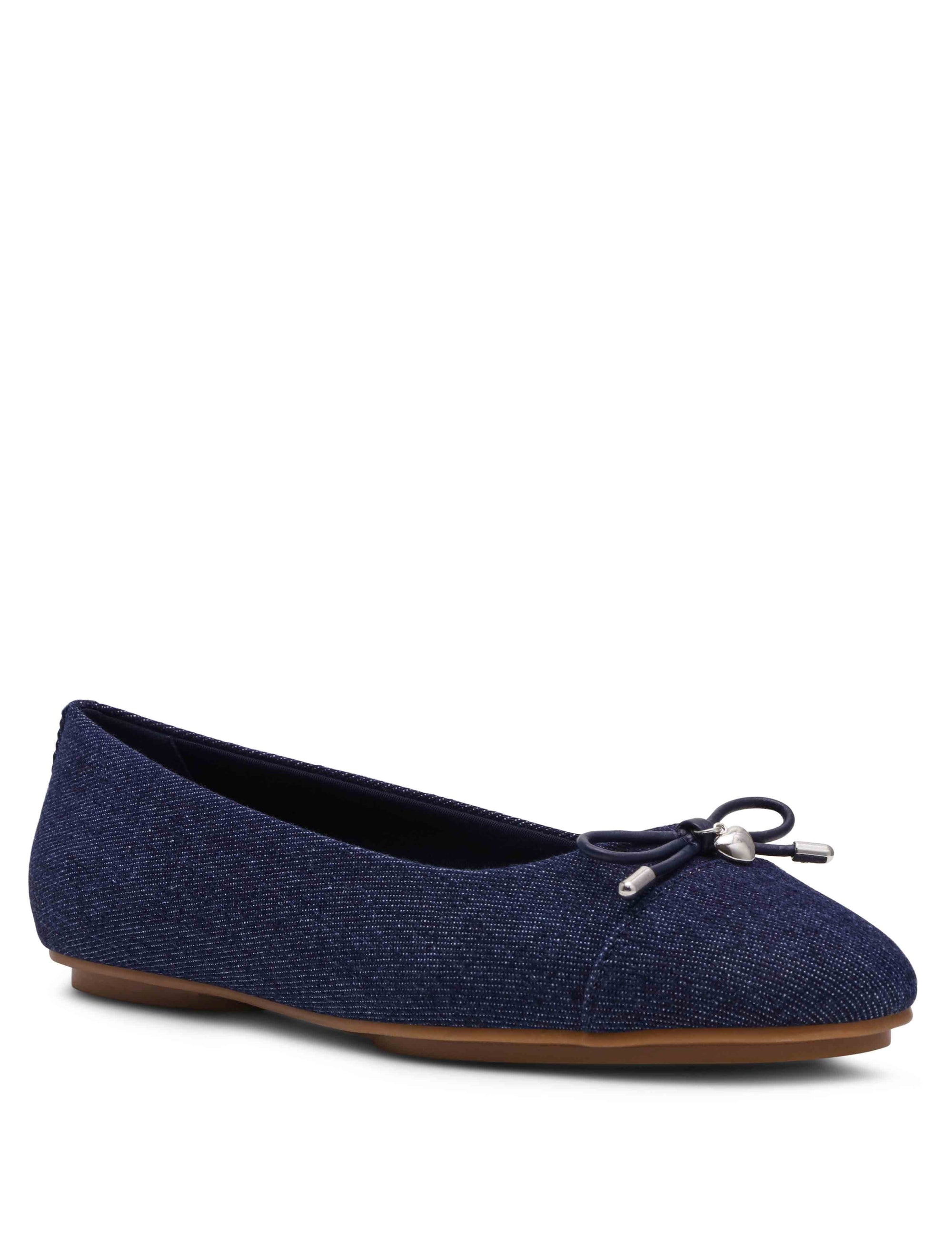 Anne Klein Dark Blue Denim Luci Ballet Flat