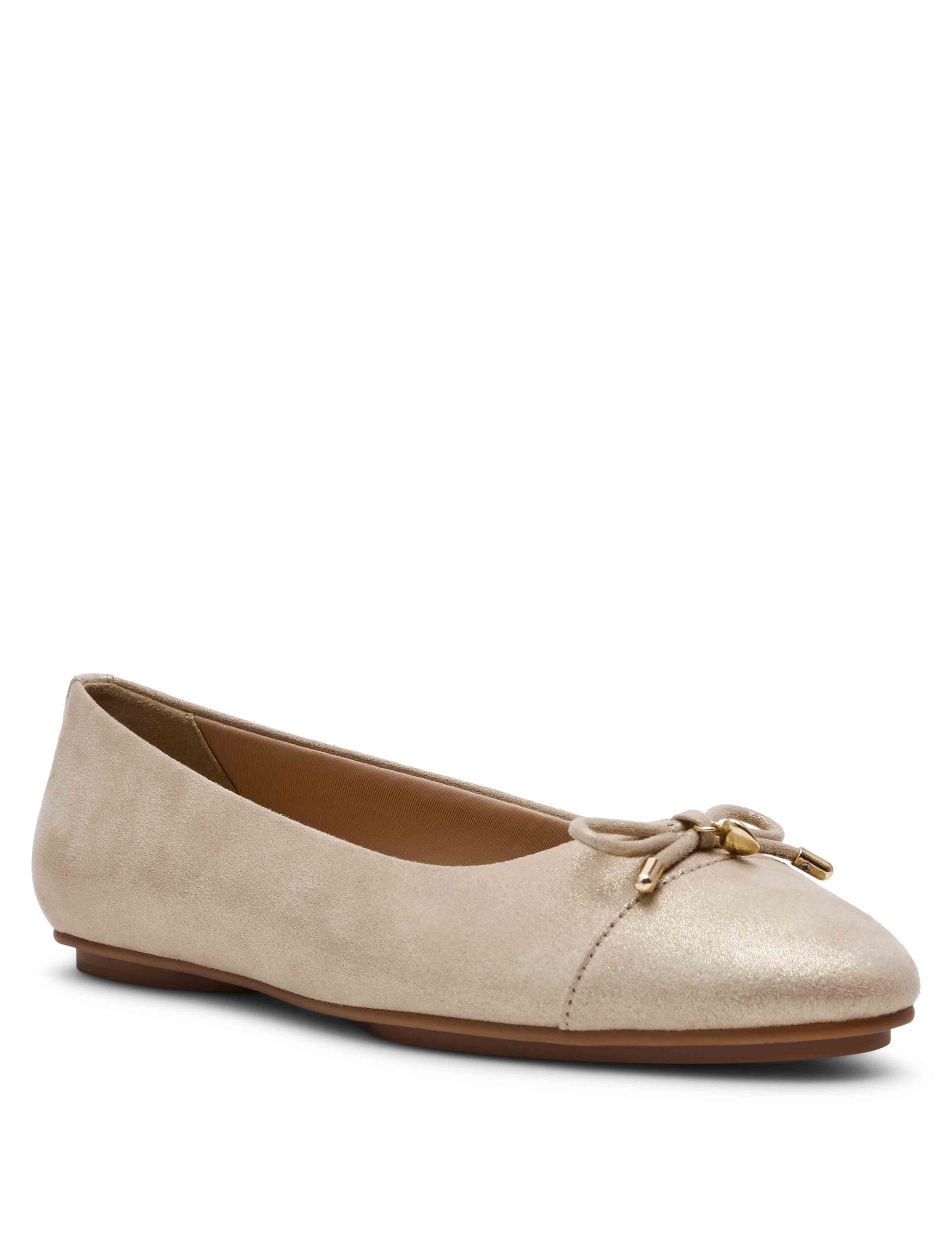 Anne Klein Light Gold Micro Luci Ballet Flat
