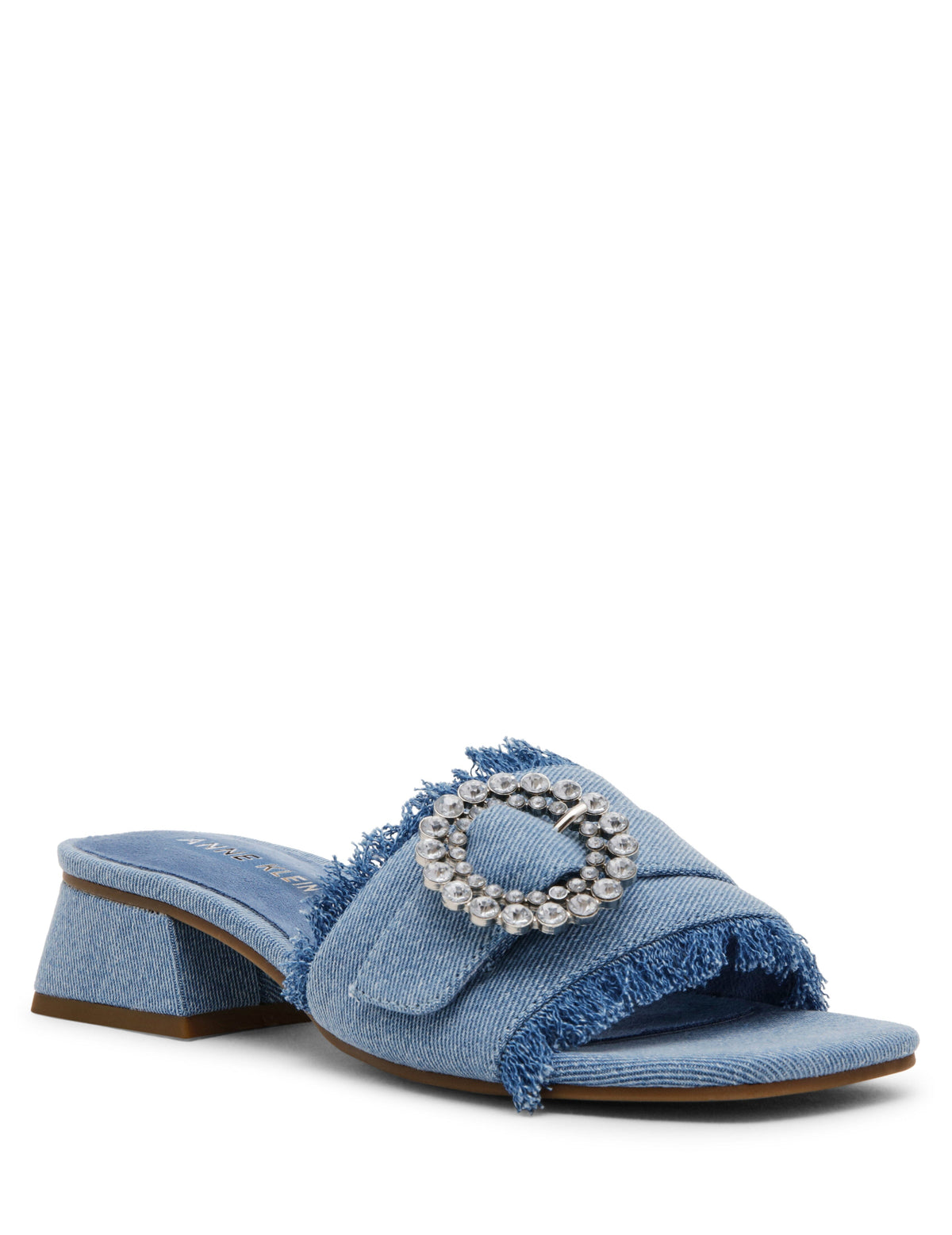 Anne Klein Denim Nahla Crystal Sandal