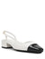 Anne Klein White-Black Nia Sling back ballet