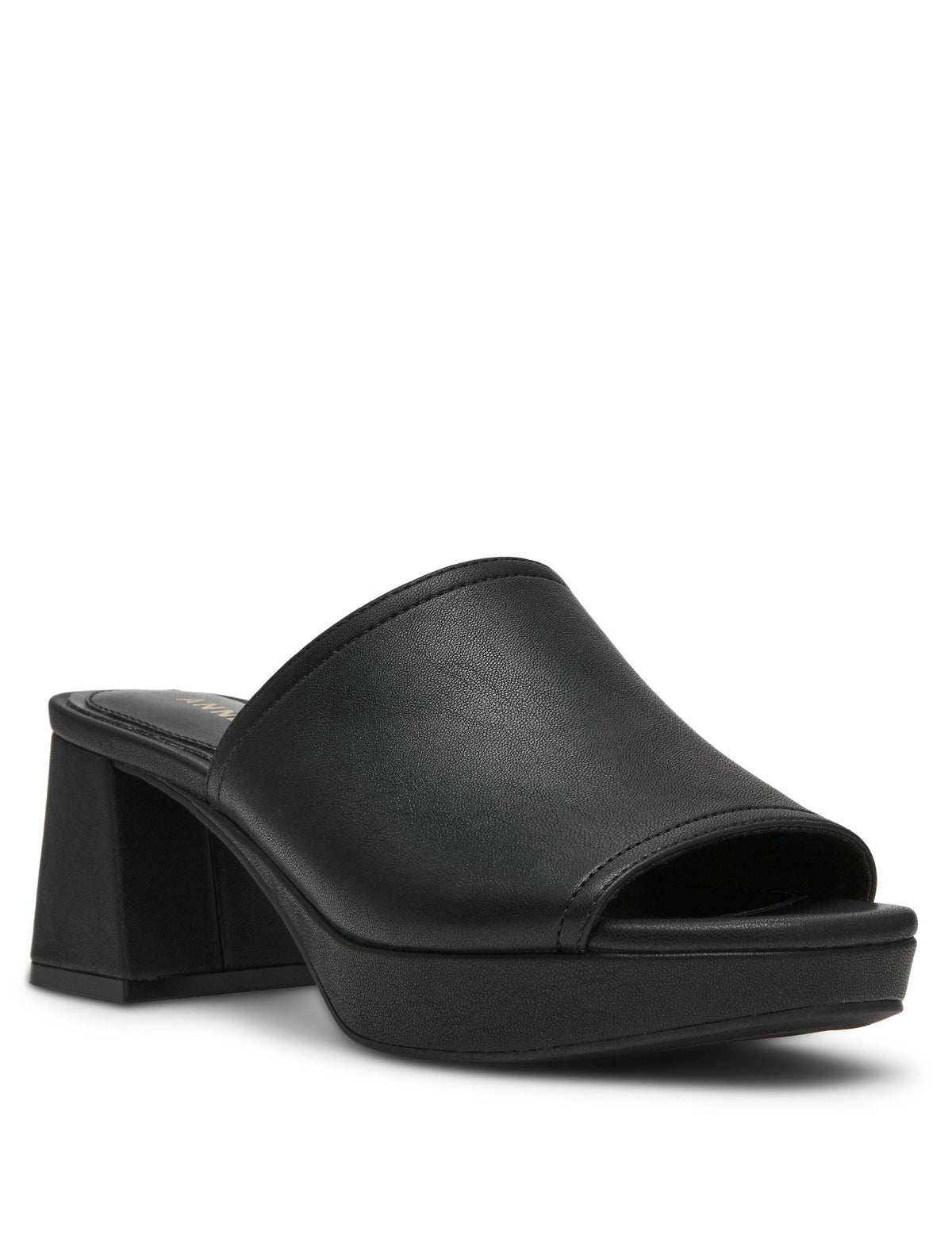 Anne Klein Black Smooth Primo Heel Pump
