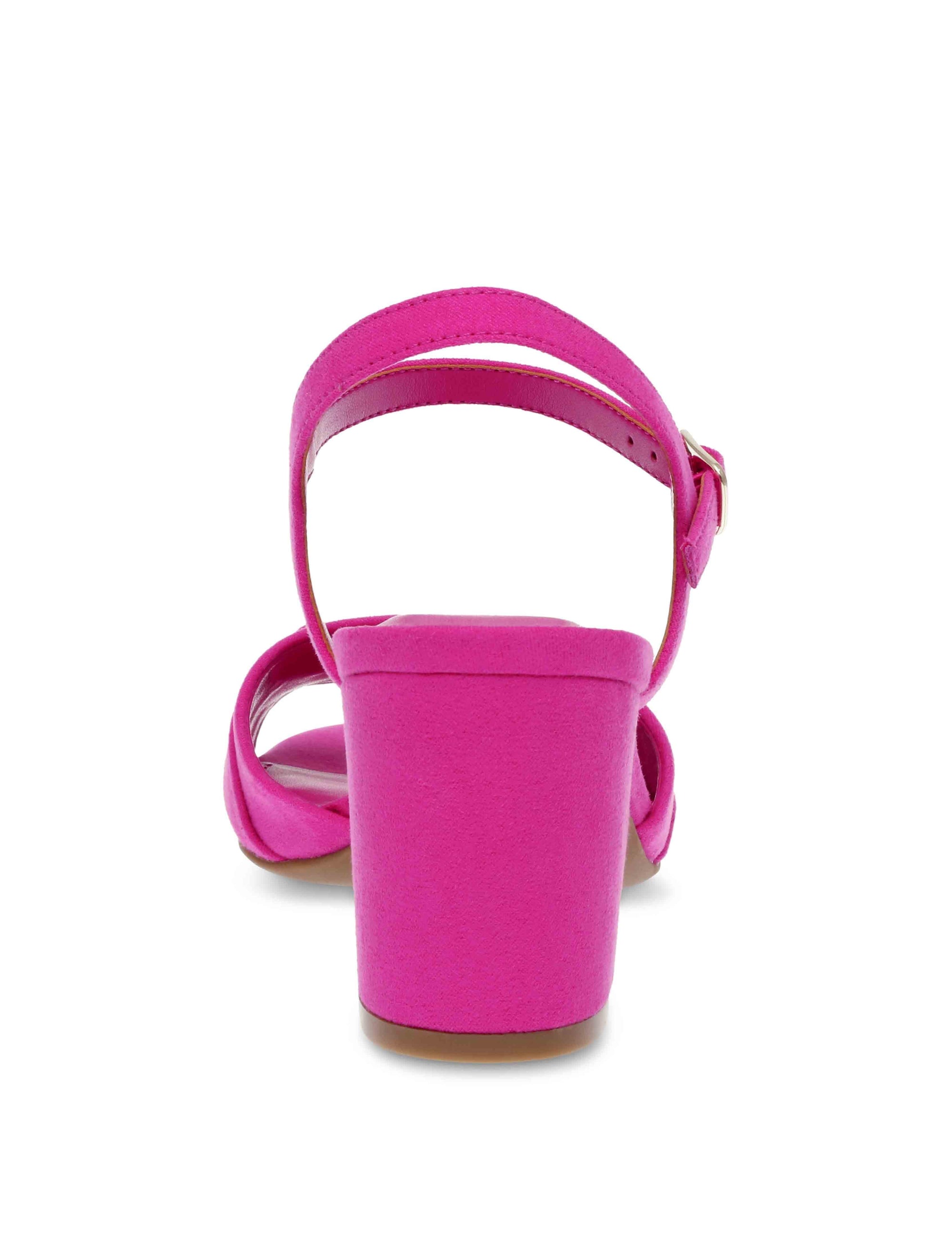 Anne Klein Rennie Block Heel Sandal in Fuschia Pink
