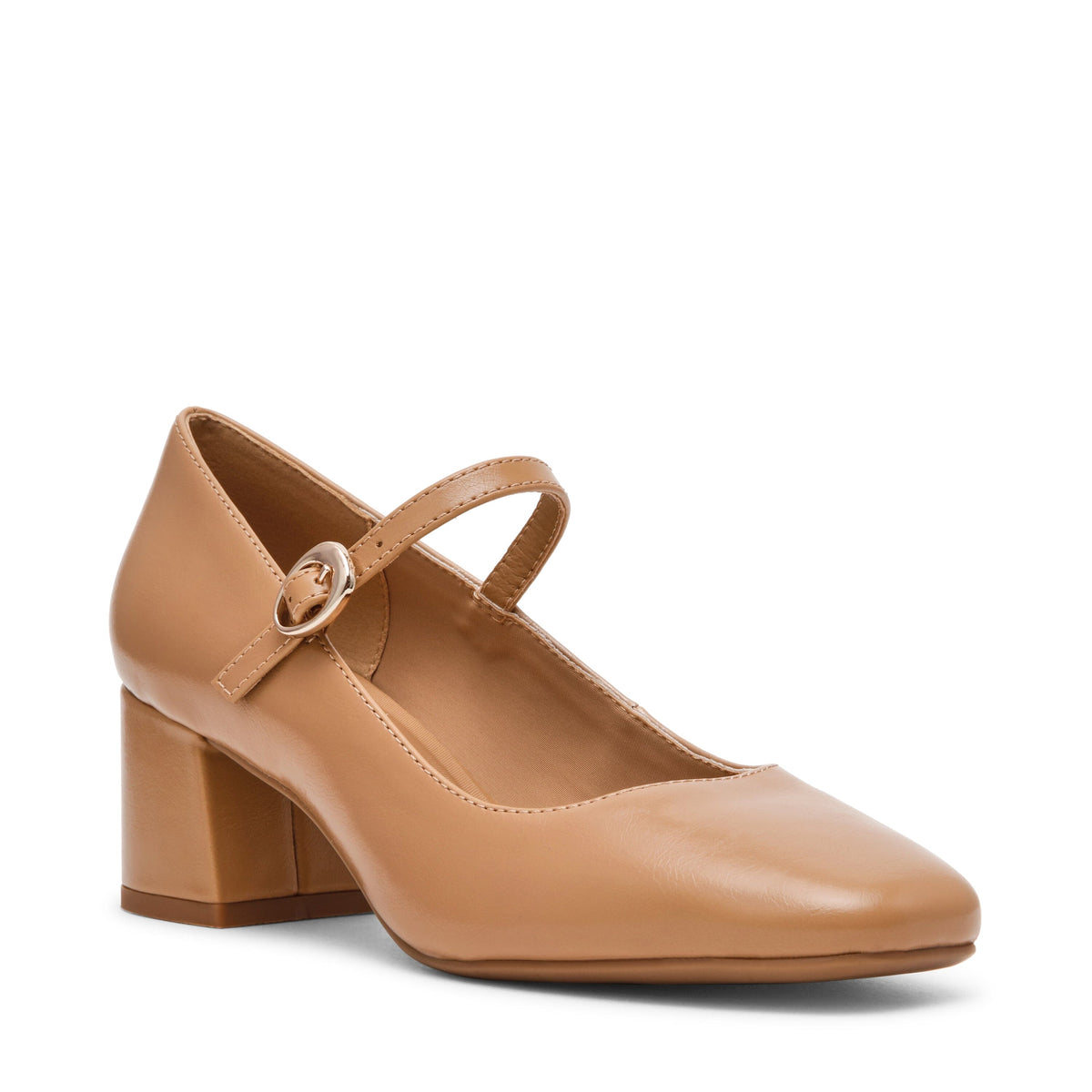 Anne Klein Tan Crinkle Remie Mary Jane Pump