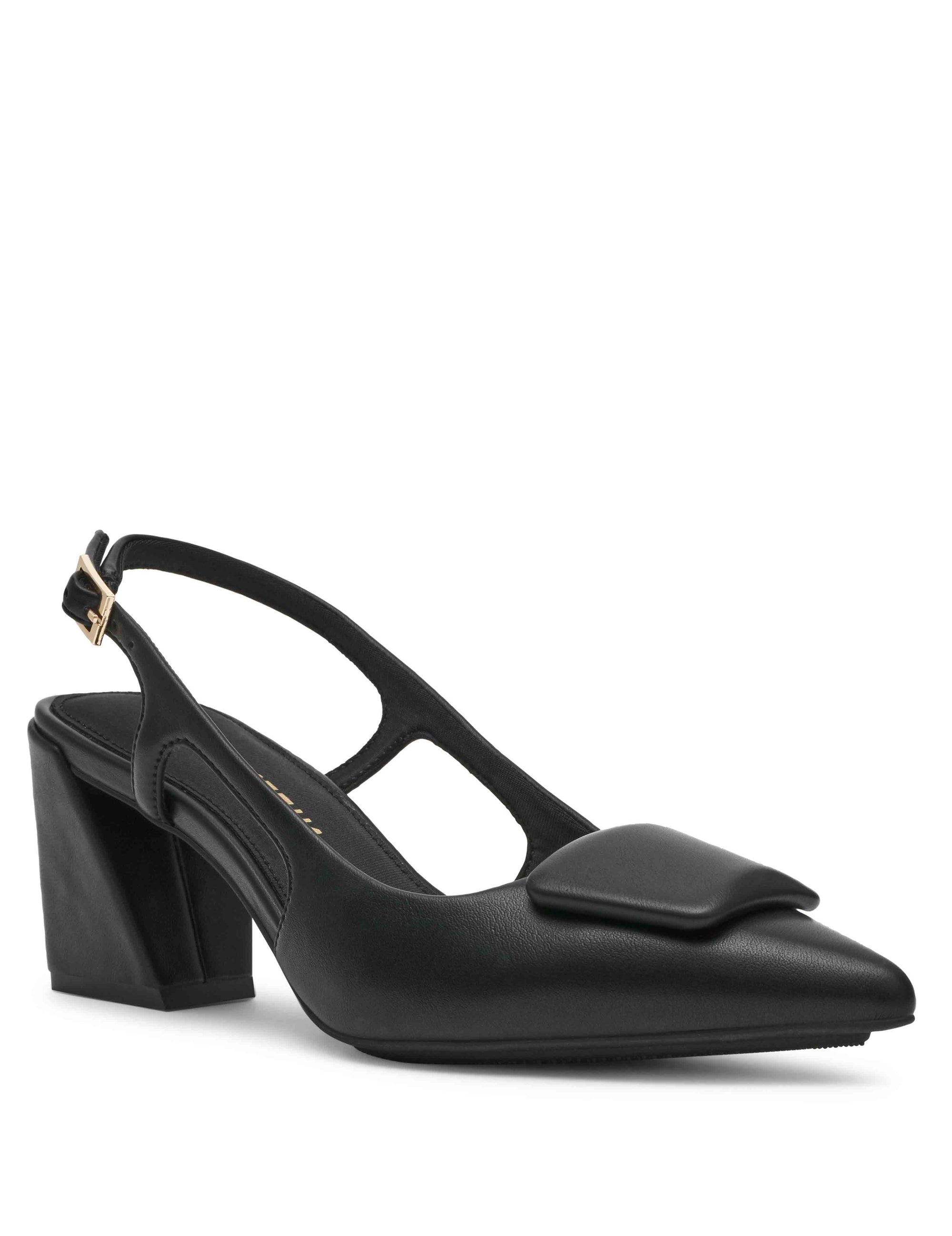 Anne Klein Black Smooth Renetta Slingback