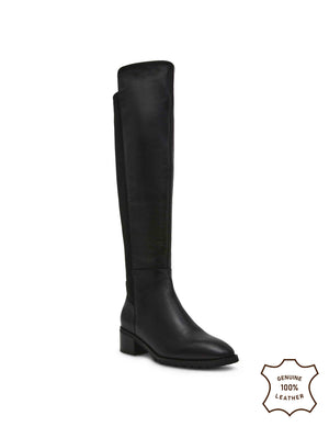 Anne Klein BLACK PU Genuine Leather Stamford Boot