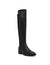 Anne Klein BLACK LEATHER Genuine Leather Sable Boot