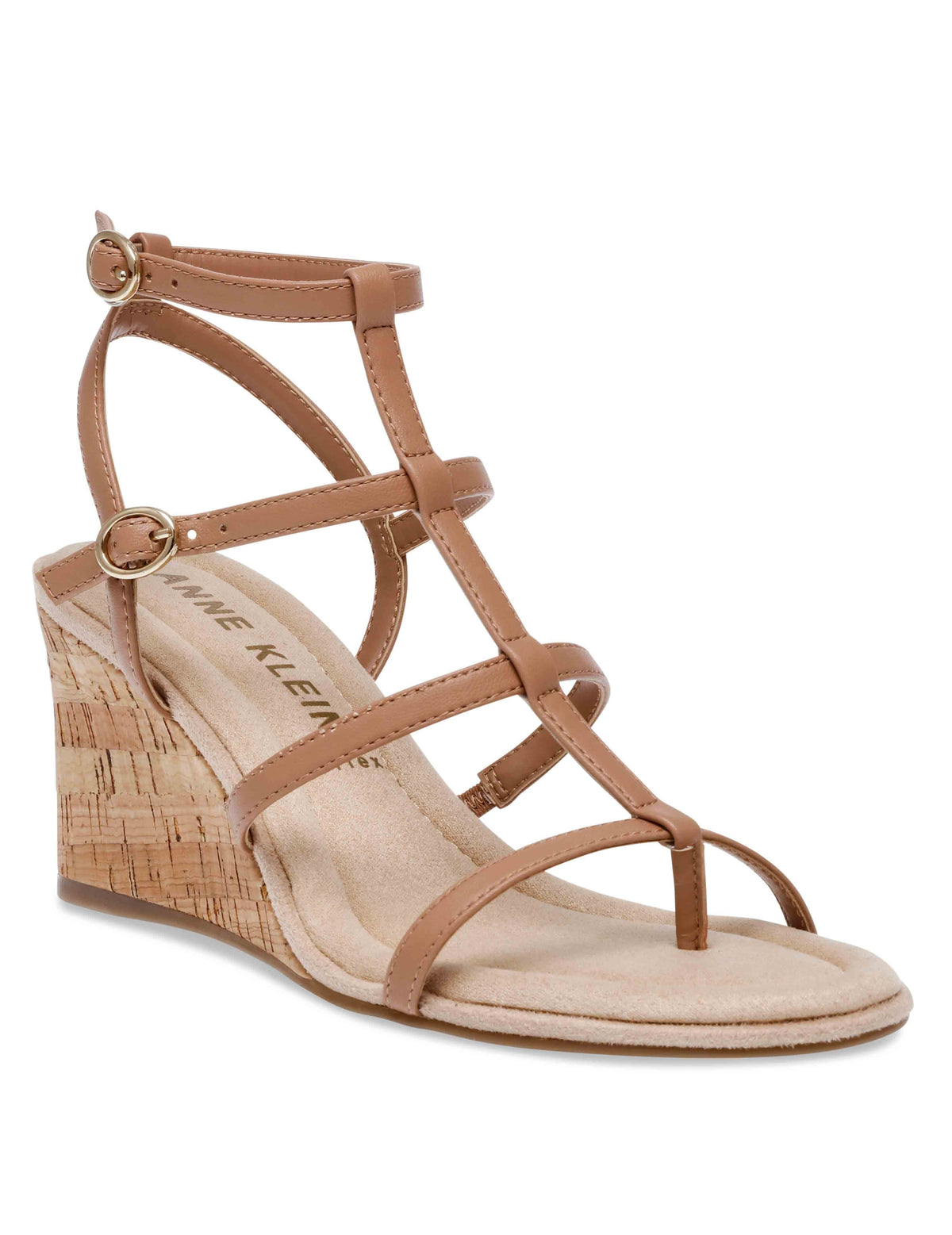 Anne Klein Tan Smooth Seville Sandal Wedge