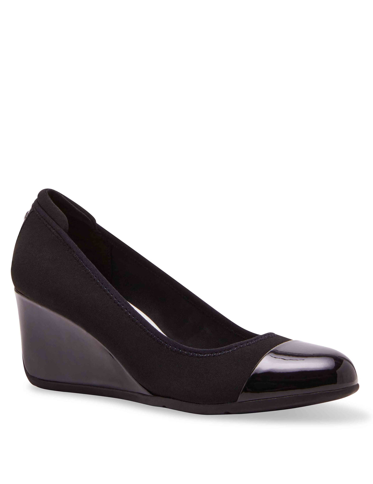 Anne Klein Black Taite Wedge
