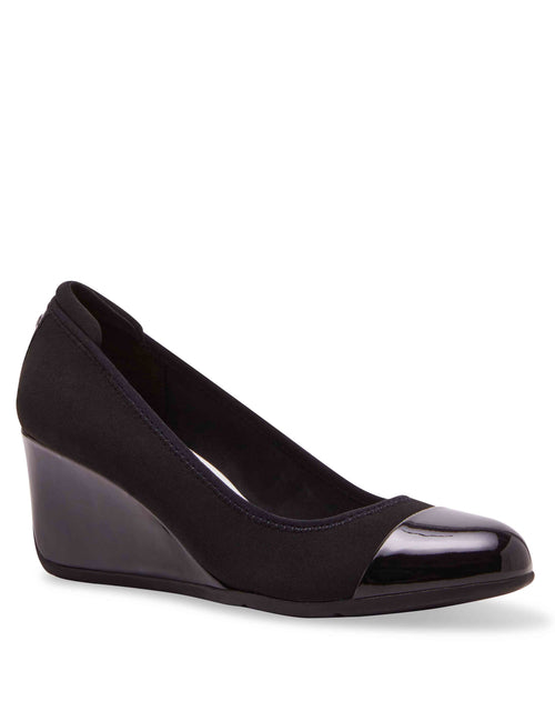 Anne Klein Black Taite Wedge