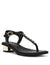 Anne Klein Black Smooth Tessa Sandal