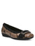 Anne Klein BLK/WHT SNAKE Uplift Flat