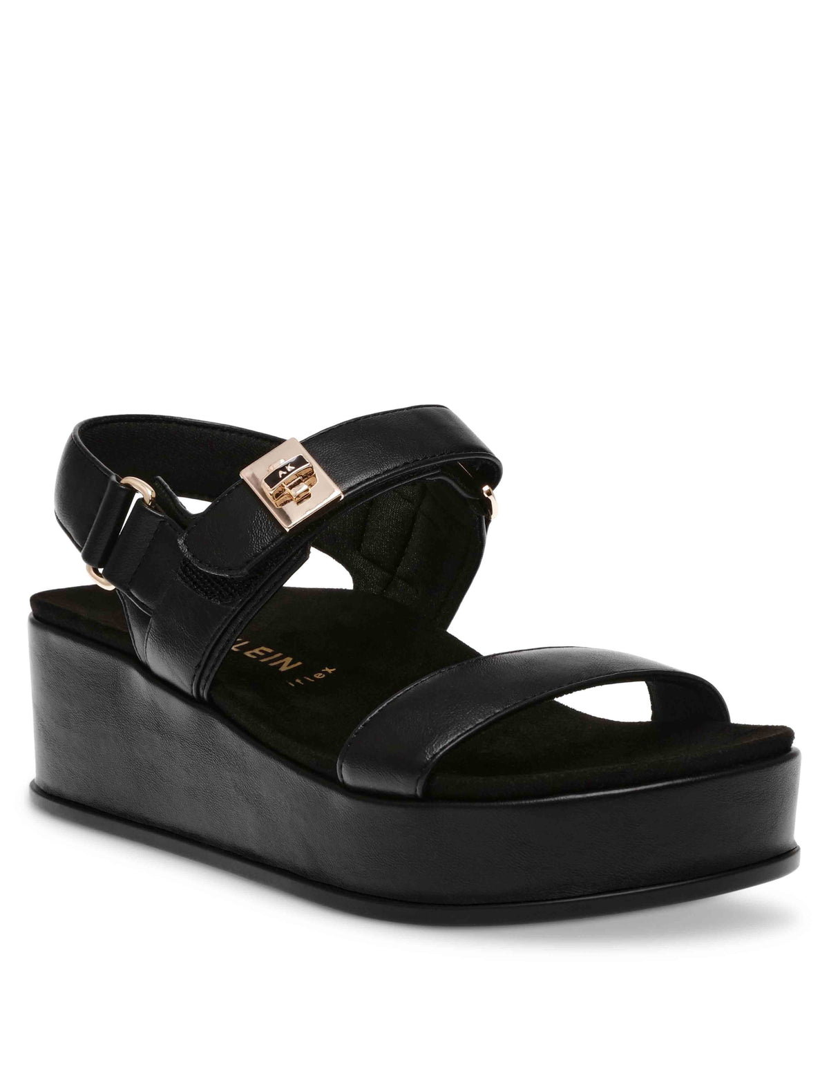 Anne Klein Black Violette Platform Sandal