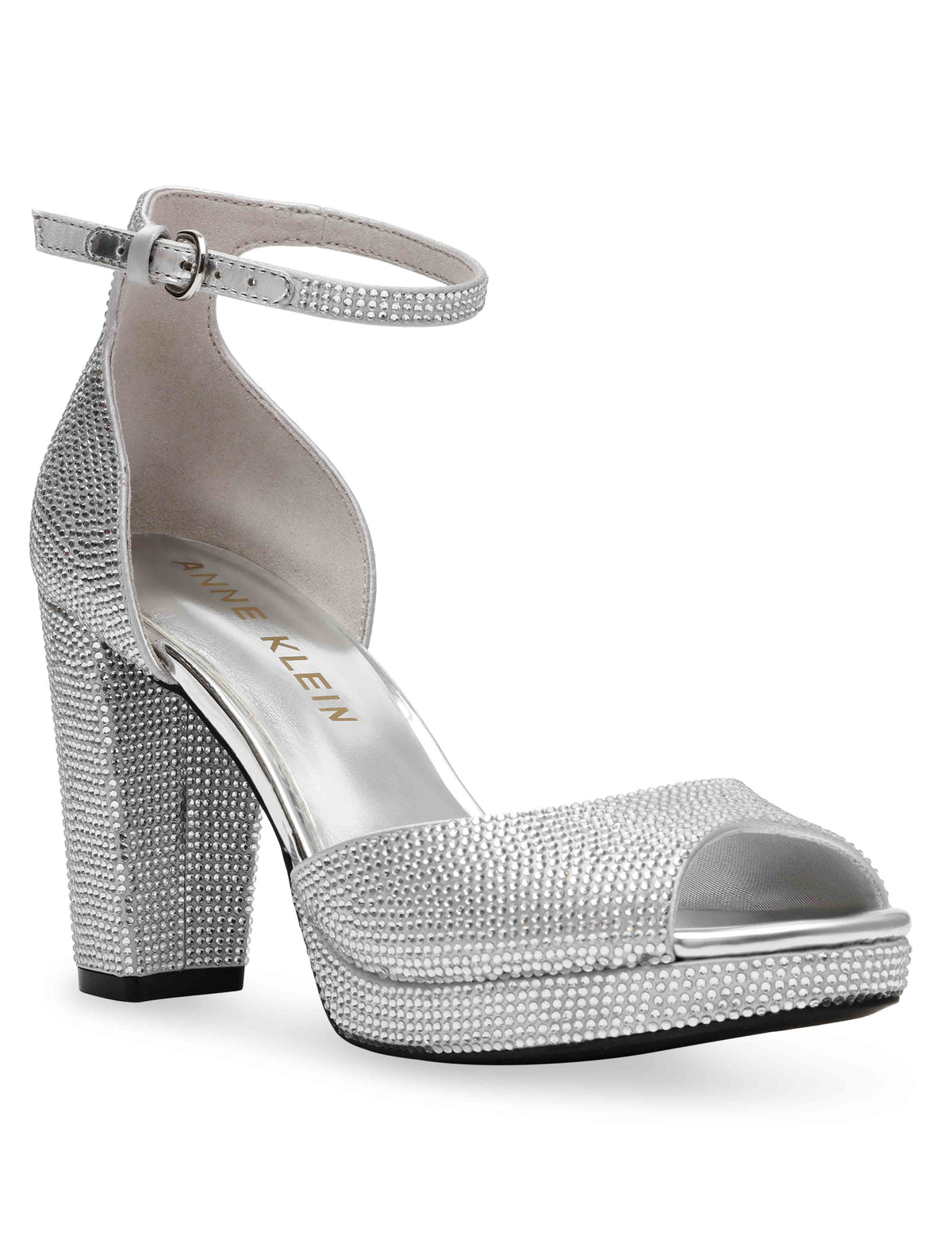 Anne Klein Silver Vista Crystal Dress Pump