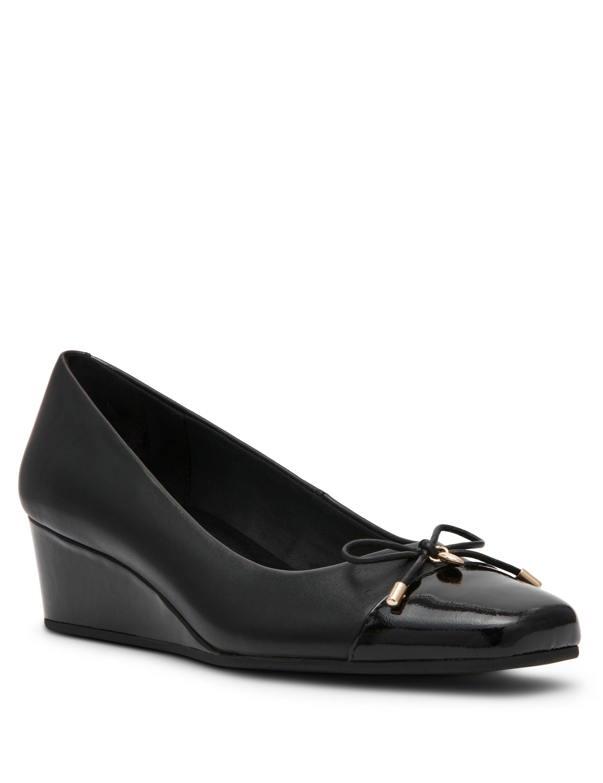 black wedge dress shoes Anne Klein Women's Waiter Wedge Pump - Black - Wedge shoes
