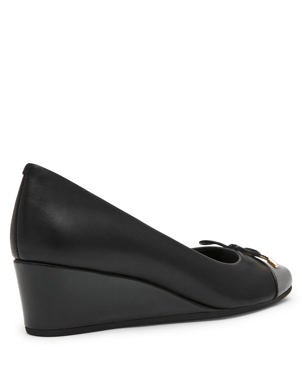 Anne Klein Leather Wedge Ballet Flat