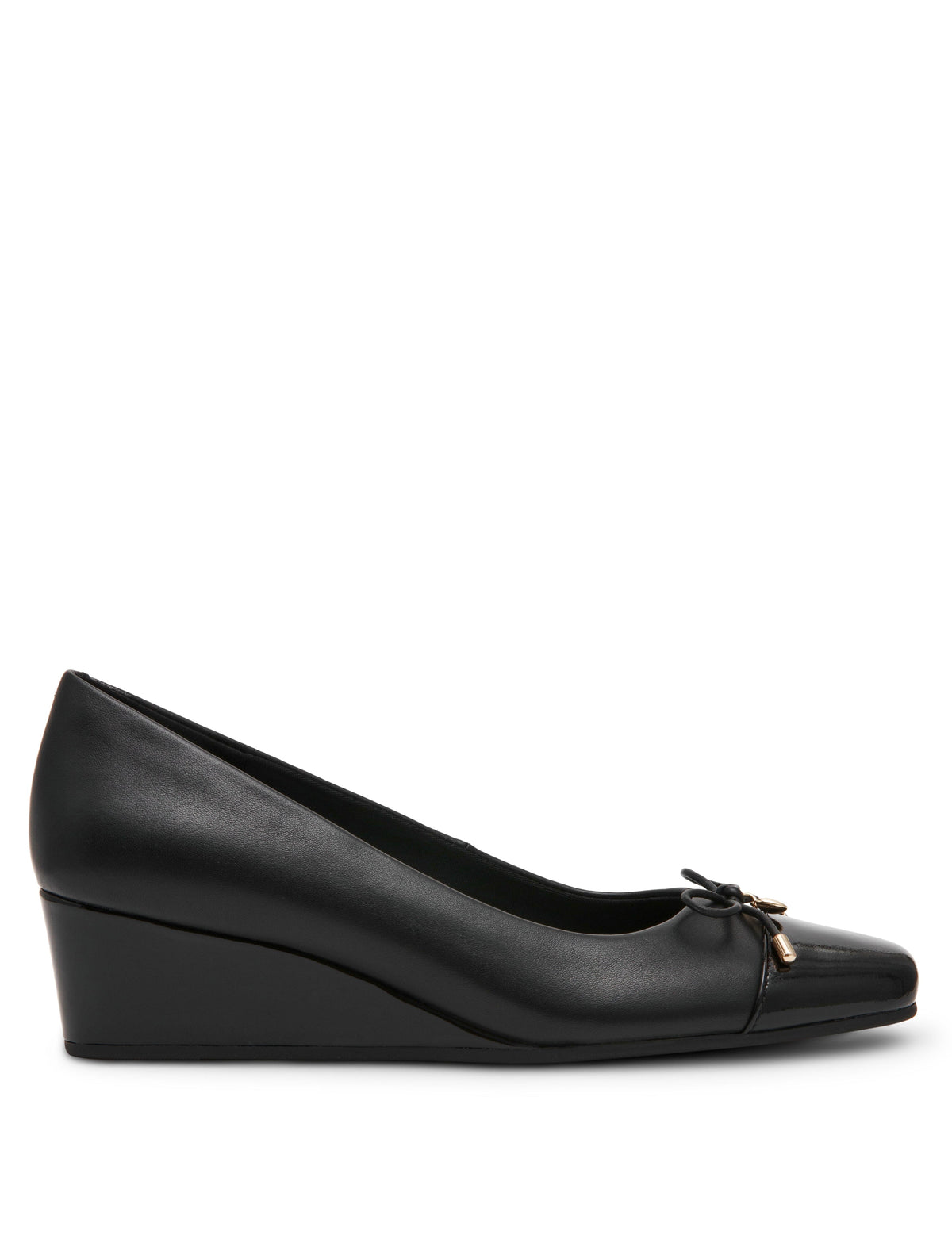 Anne Klein Leather Wedge Ballet Flat