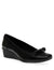 Anne Klein Black Waldorf Wedge