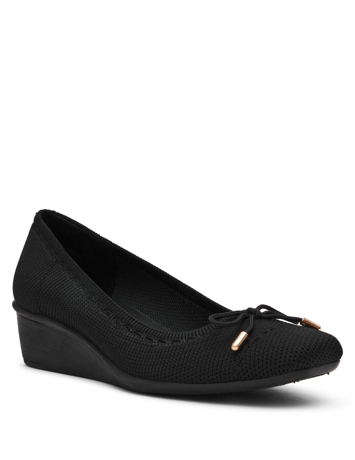 Anne Klein Black/Black Wesson Wedge