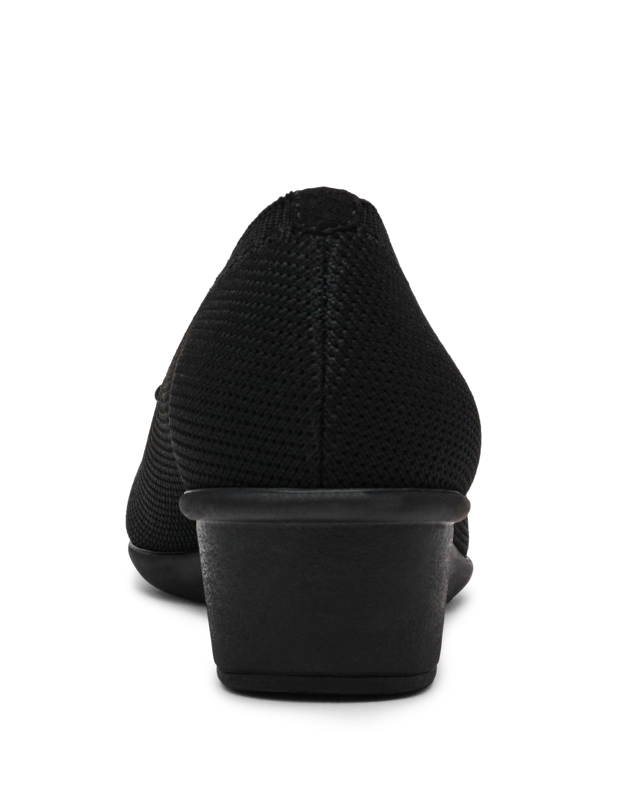 black wedge dress shoes Ankis Closed Toe Wedges for Women, Comfortable Medium Heel Work Pumps for Dressy Spring Fall - 2.5Inch Comfortable mid wedge height Wesson Wedge Slip-On Shoe |