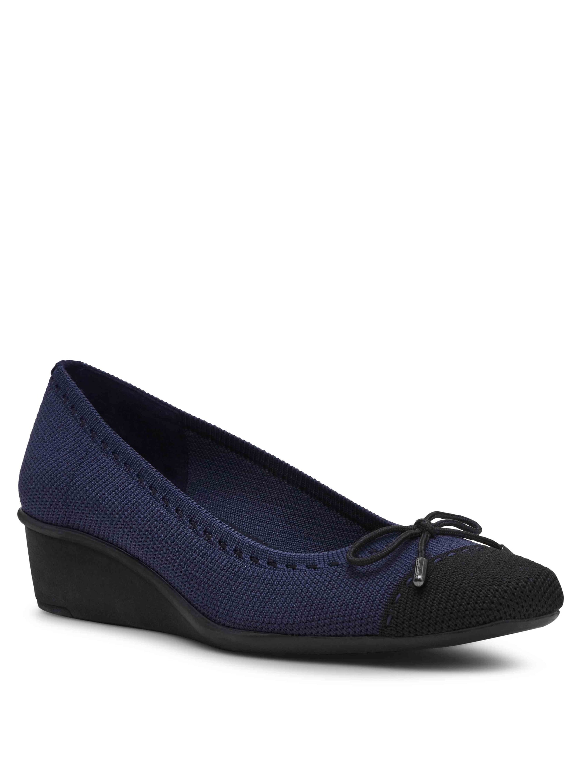 Anne Klein Navy/Blk Wesson Wedge