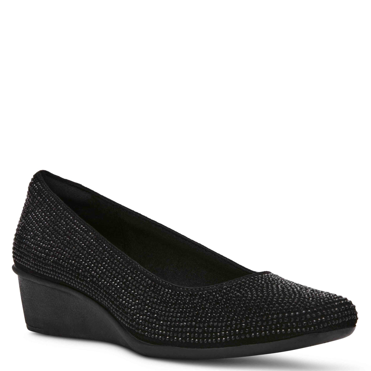 black wedge dress Anne Klein Women's Wisher Pump - - Wedge shoes Ann Taylor LOFT Women's Jackets inch wedge heel and Color:Plus Size - Periwinkle