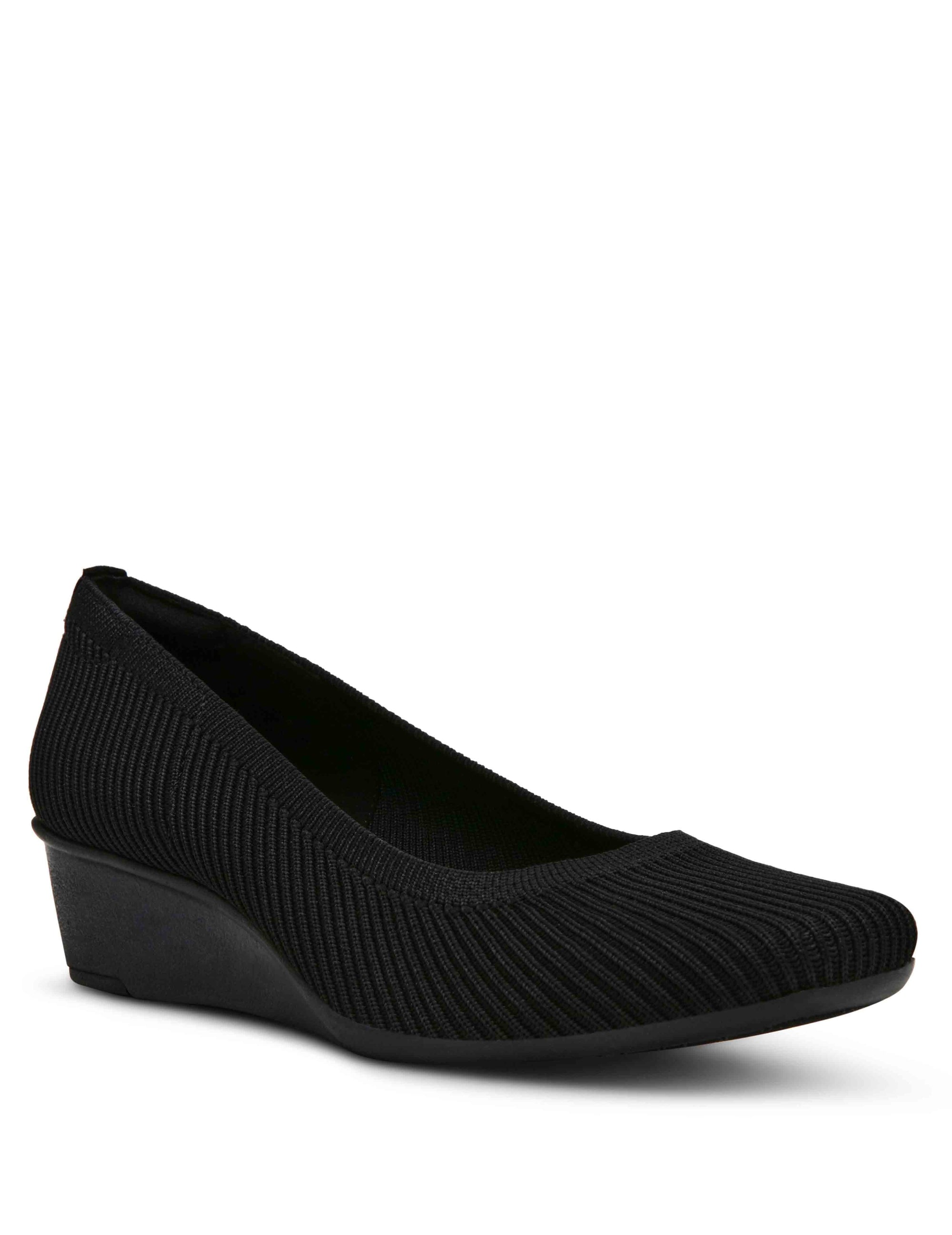 Anne Klein Black Knit Wisher Wedge
