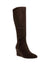 Anne Klein Dark Brown Micro Suede Vella Wedge Tall Boot