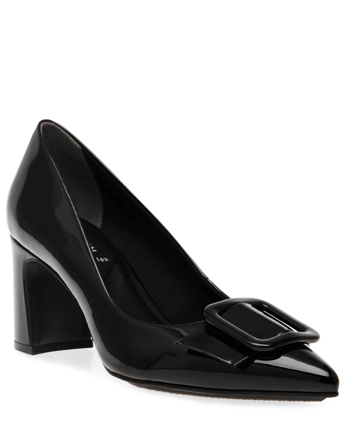 Anne Klein Black Patent Bentley Pump