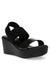 Anne Klein Black Praga Platform Sandals- Sale