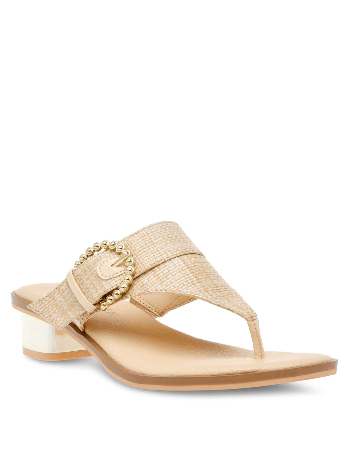 Anne Klein Raffia Thessy Sandal- Sales