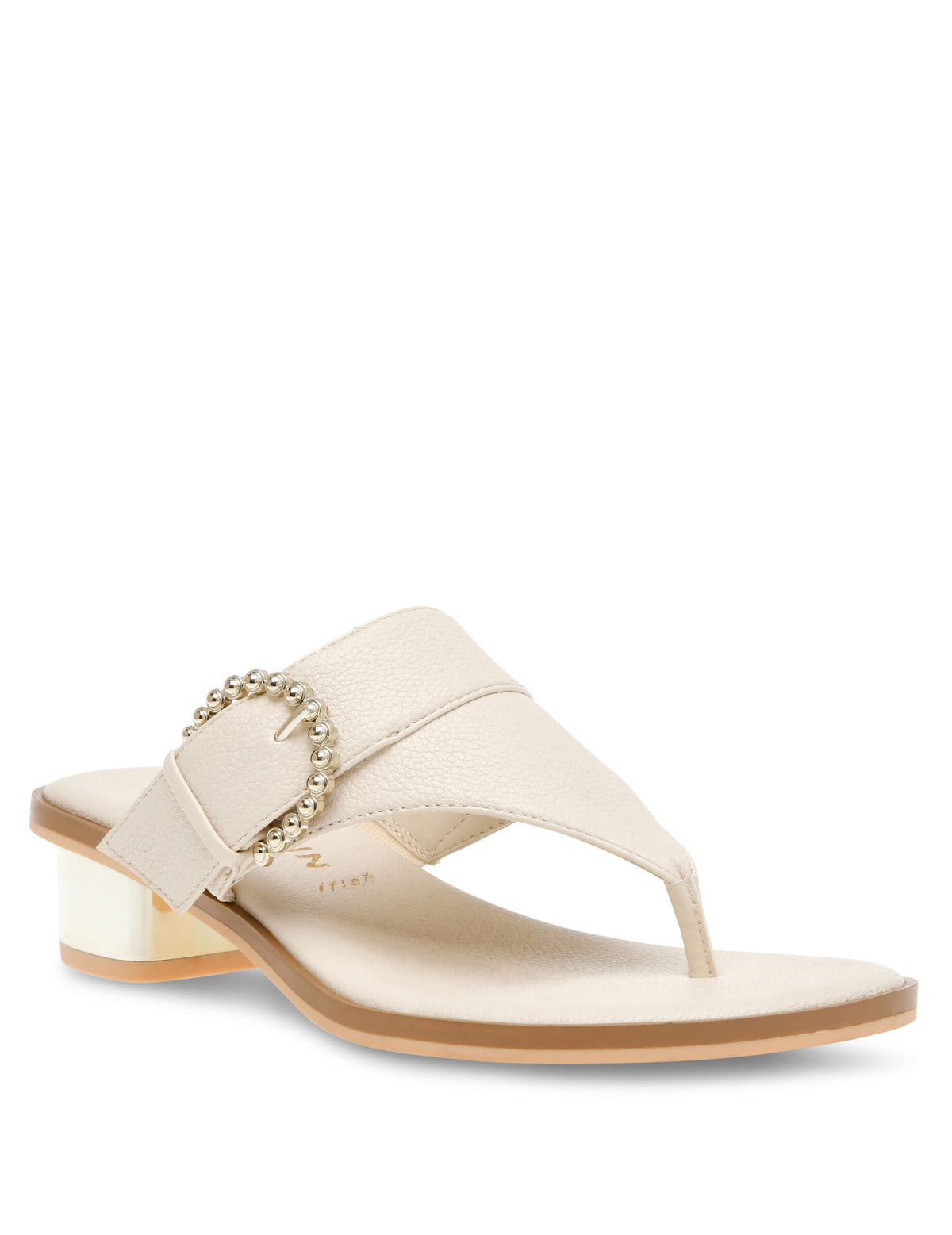 Anne Klein Off White Thessy Sandal- Sale