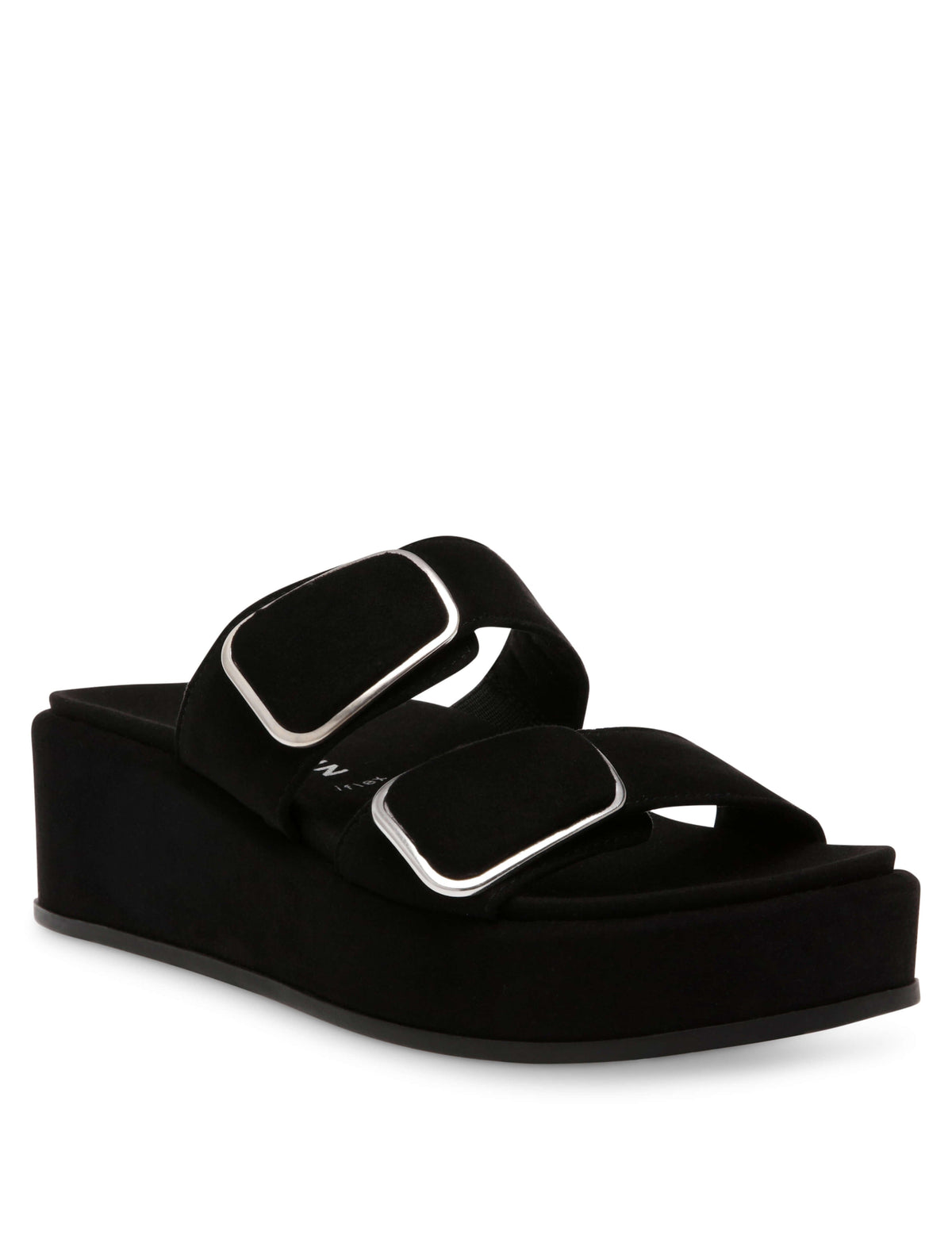 Anne Klein Black Valissa Flatform Sandal- Sale