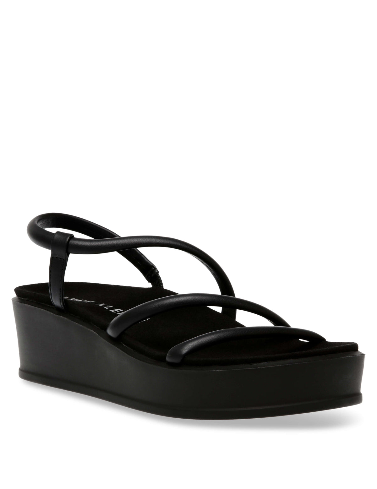 Anne Klein Black Vance Flatform Sandal- Sale